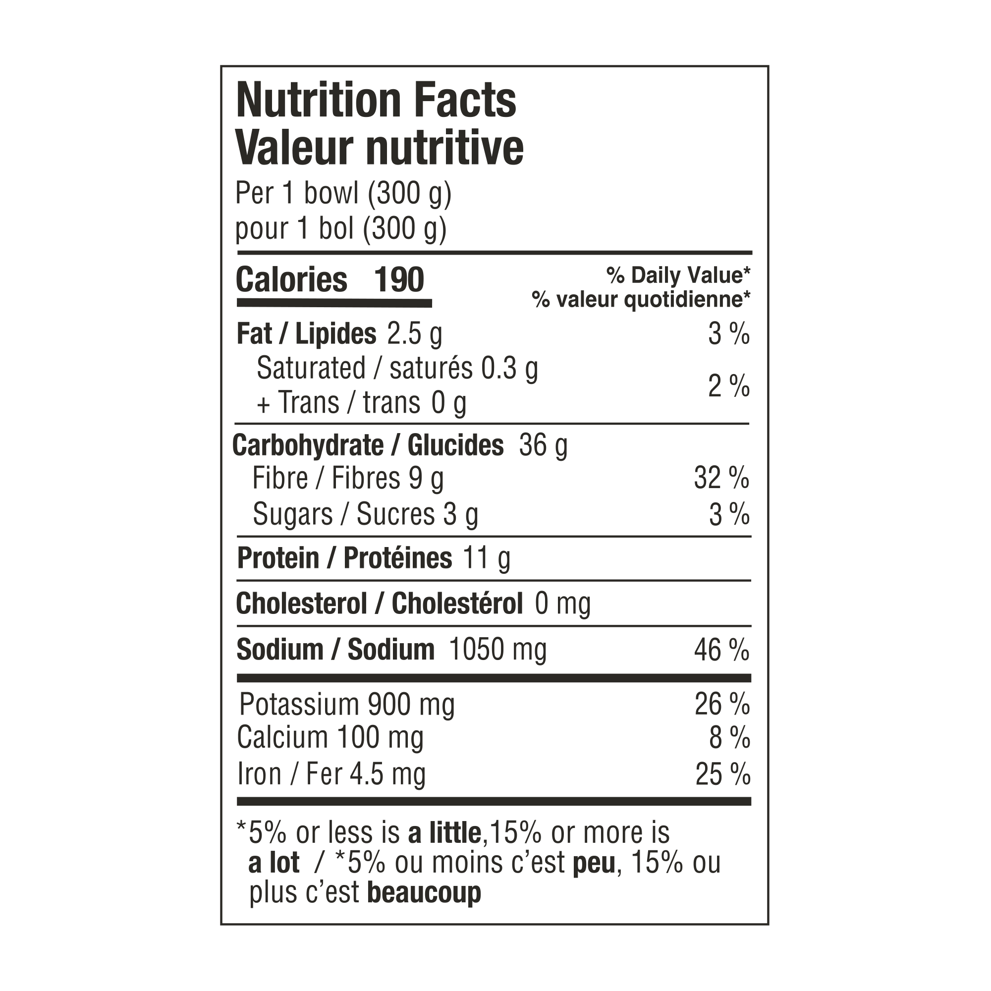La Presserie Black Bean Gourmet Soup Nutrition Facts