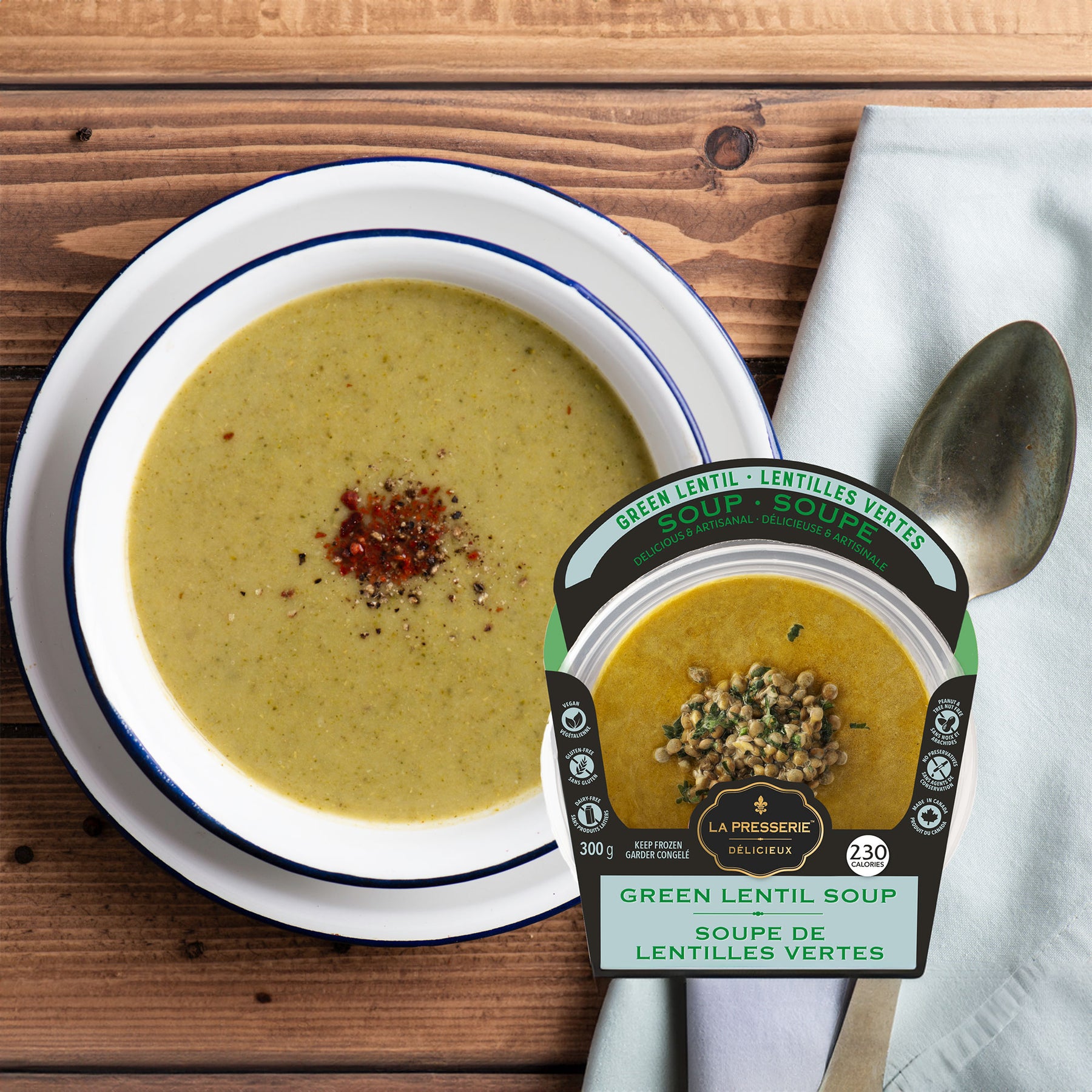 La Presserie Green Lentil Gourmet Soup