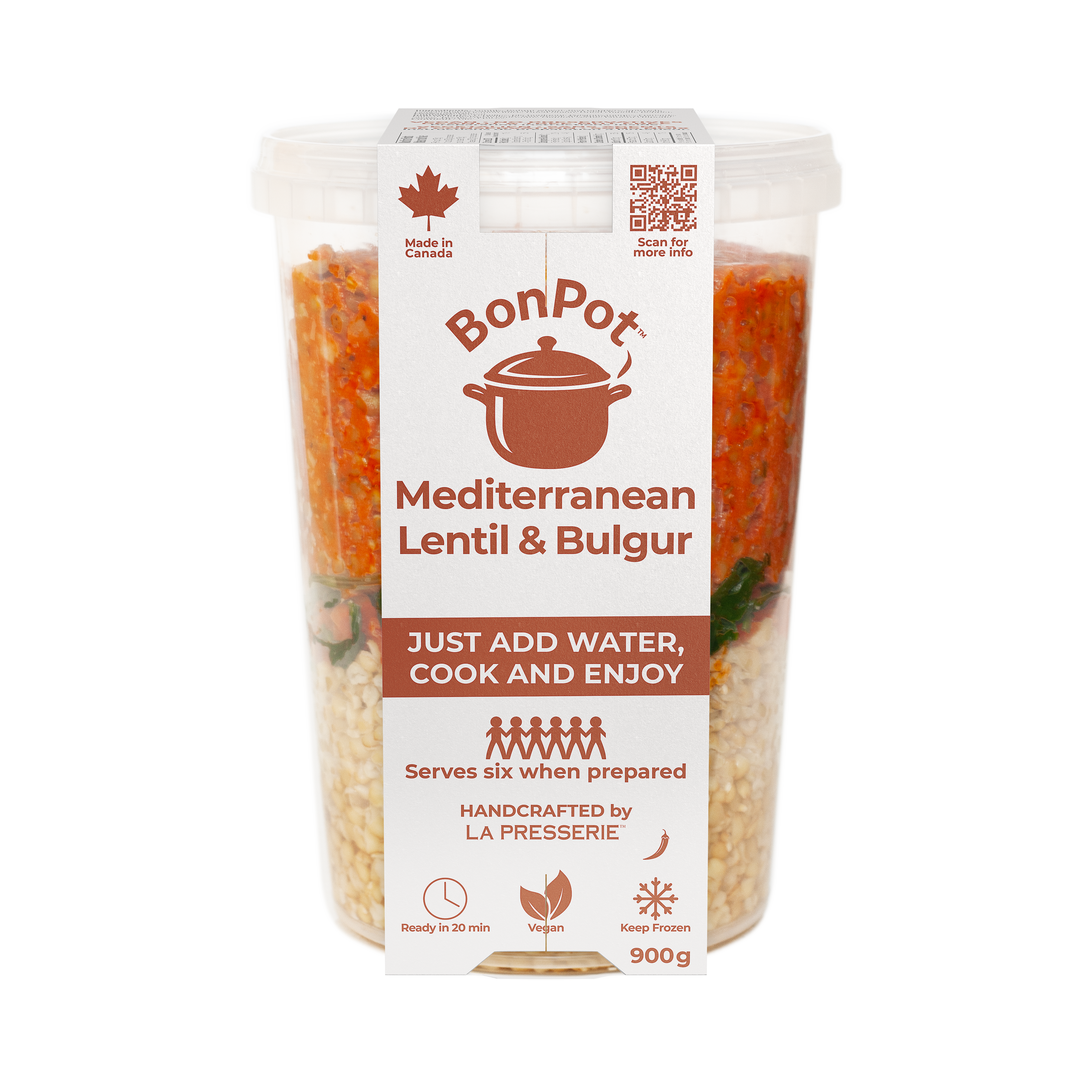 BonPot Mediterranean Lentil & Bulgur - 4 Pack